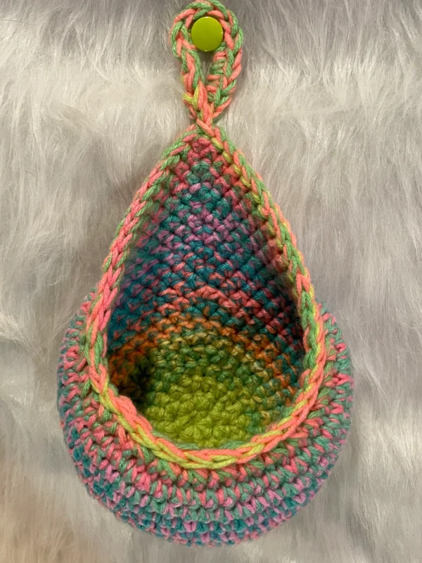 PATTERN ONLY- Teardrop Plant or Trinket holder basket crochet